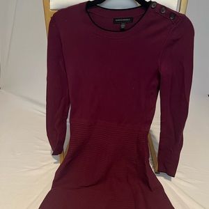 Deep Red Banana Republic Knit Button Dress Size XXS